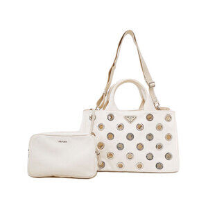 Prada Canapa Grommet Handbag Bag